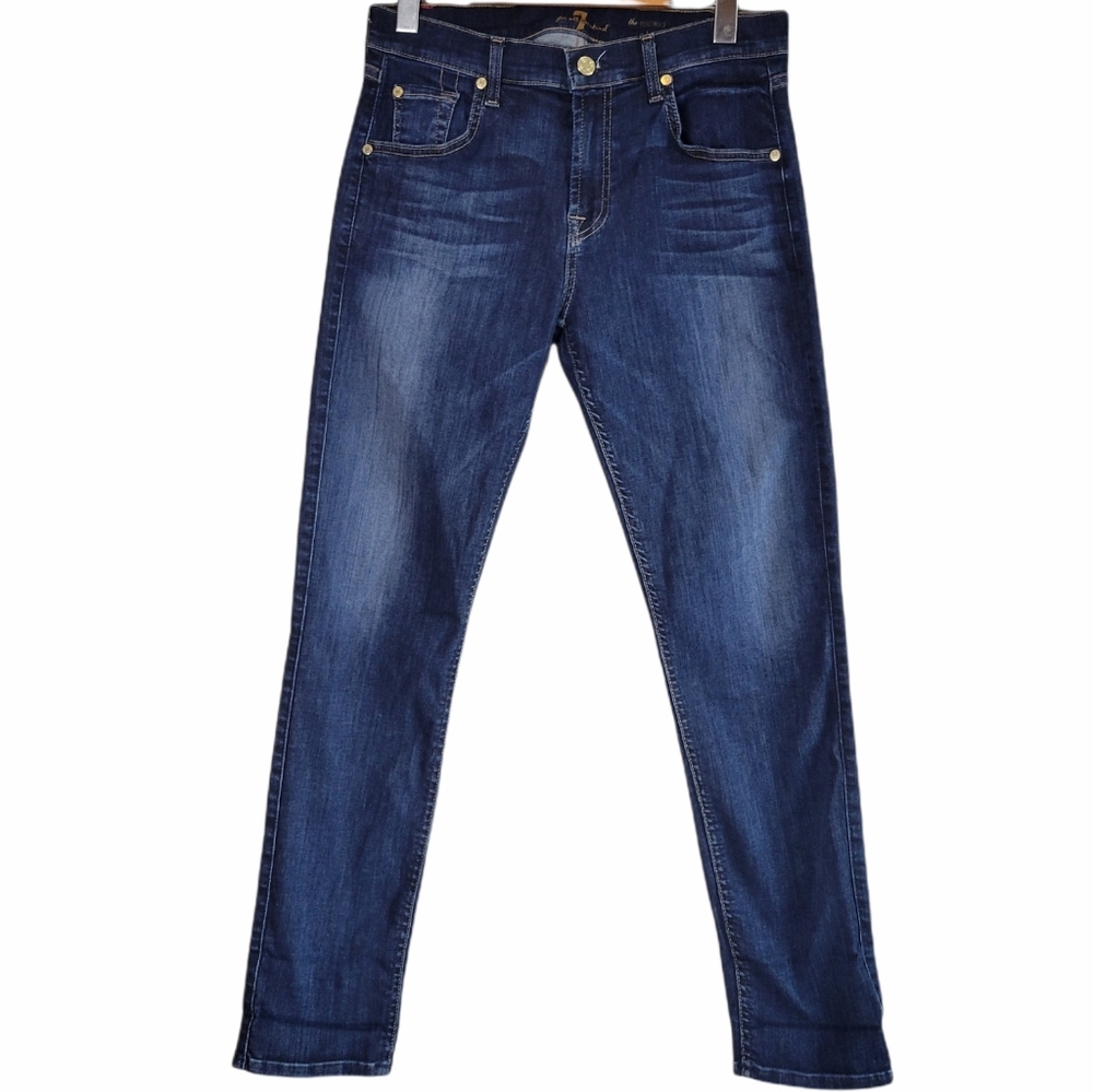 7 For All Mankind Women’s Skinny Jeans - Dark Blue Wash